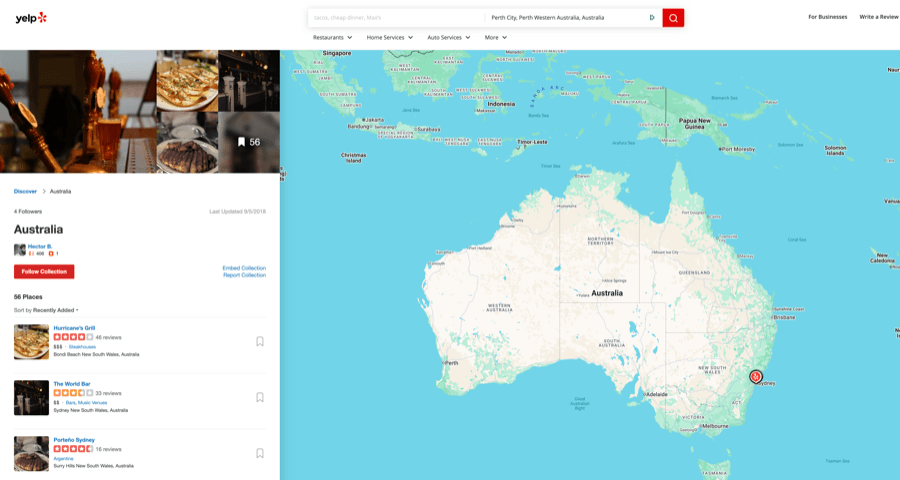 yelp australia