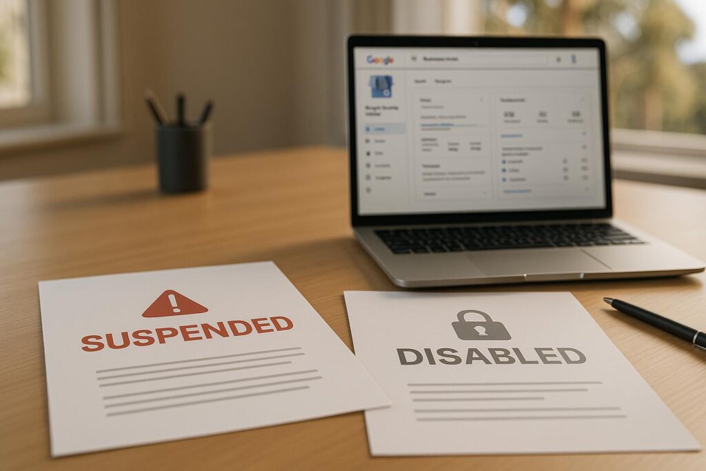 Google Business Profile Suspension vs. Disabled: Key Differences