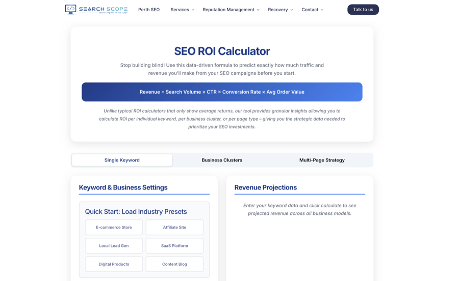 seo roi calculator