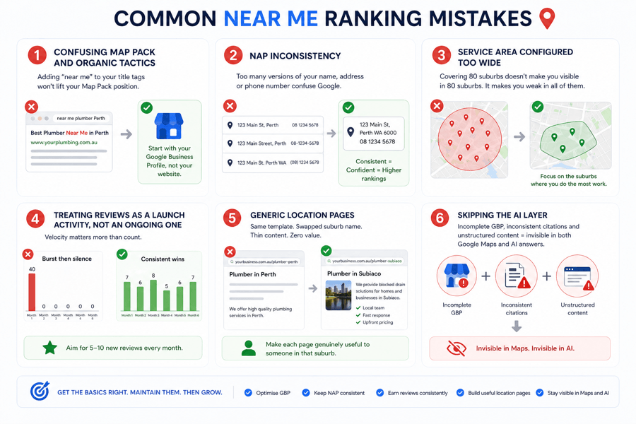 common near me ranking mistakes we often find