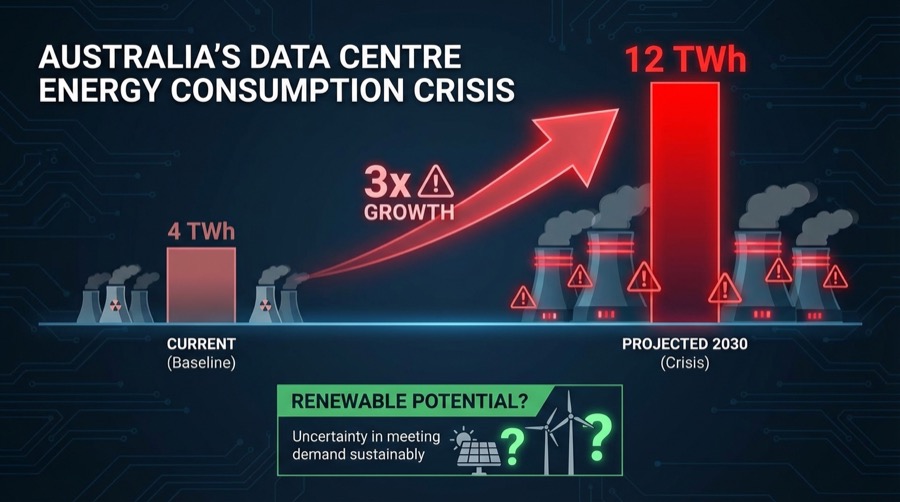 australias data centre energy consumption crisis